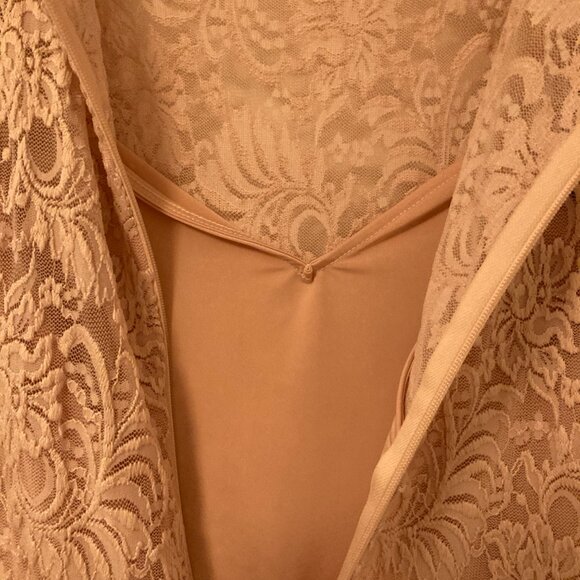 Bebe blush lace long sleeve dress XL - Picture 12 of 16
